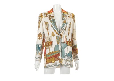 Lot 396 - Hermes Silk Jacket, print designed by Philippe...