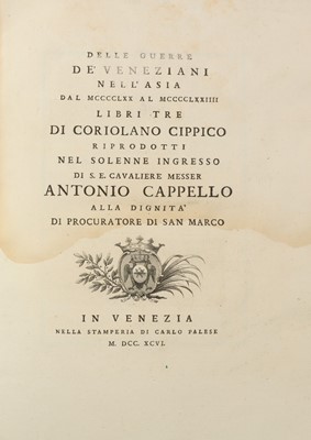 Lot 61 - Venice.- [Zusto (Giovanni)]...