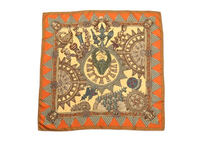 Lot 197 - Hermes 'L'Or des Chefs' Silk Scarf, designed...