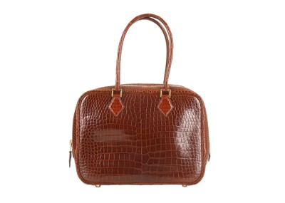 Lot 375 - Hermes Miel Crocodile Porosus Plume Bag, c....