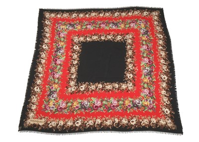 Lot 169 - Yves Saint Laurent Floral Silk Scarf, 1970s,...