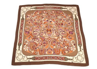 Lot 194 - Hermes 'Folklore' Cashmere Silk Shawl,...