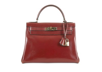 Lot 379 - Hermes Rouge H Kelly Retourne 28, c. 1970,...
