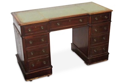 Lot 677 - A late Victorian mahogany inverted breakfront...