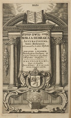 Lot 13 - [Bible, Hebrew].-...