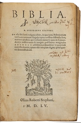 Lot 14 - [Bible, Latin].- Biblia...en Tibi Bibliorum...