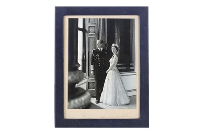 Lot 96 - Elizabeth II, Queen & Prince Philip Black and...