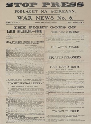 Lot 199 - Irish Independence.- Stop Press- Poblacht na...