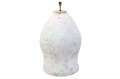 Lot 545 - Three antique French earthenware olive oil...