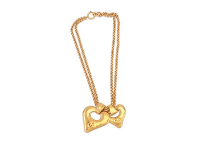 Lot 209 - Chanel Heart Pendant Necklace, c. 1993, gilt...
