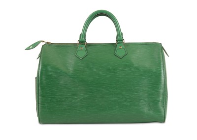 Lot 405 - Louis Vuitton Green Epi Speedy 35, c. 1990,...