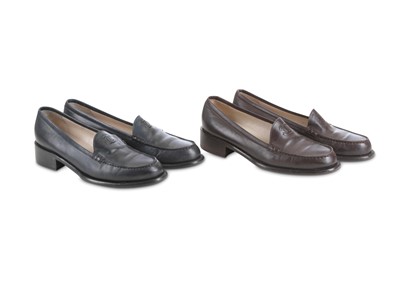 Lot 242 - Two Pairs of Vintage Chanel Loafers, 1990s,...