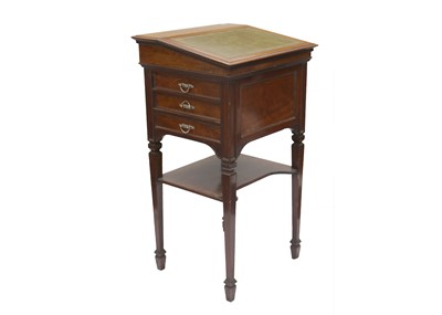Lot 702 - An early 20th century mahogany Davenport style...