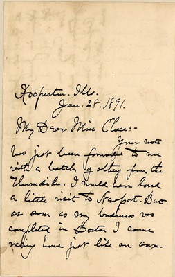 Lot 121 - Catherwood (Mary Hartwell) Autograph letter,...