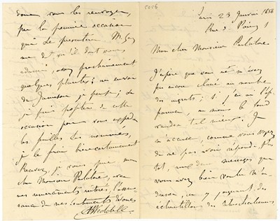 Lot 278 - Weddell (Hugh Algernon) Autograph letter...