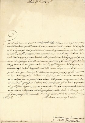 Lot 216 - Pozzobonelli (Giuseppe) Signed letters (‘S....