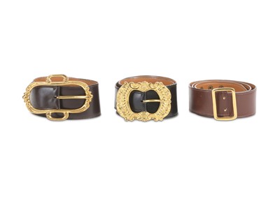 Lot 469 - Three Vintage Hermes Belts, 1960s, in...