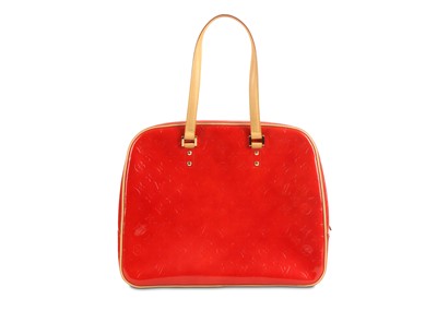 Lot 90 - Louis Vuitton Red Vernis Sutton, c. 1999, tan...