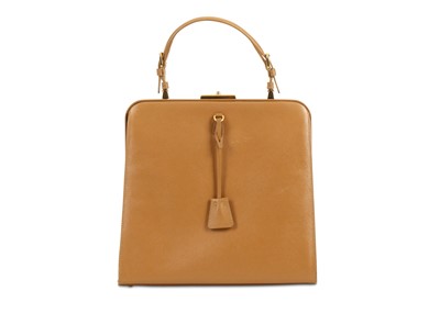 Lot 199 - Prada Tan Top Handled Frame Bag, c. 2012,...
