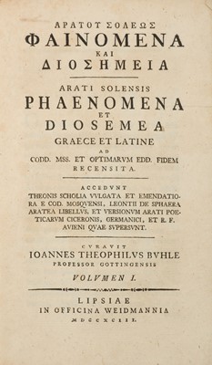 Lot 4 - Aratus &  Buhle (J. T., ed.) Solensi...
