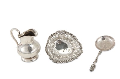 Lot 305 - A Danish 826 standard silver milk jug,...
