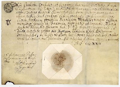 Lot 179 - 18th-century German Passport.- Manuscript...