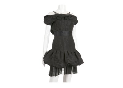 Lot 260 - Chanel Black Silk Dress, c. 2005, puffball...