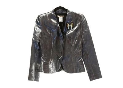 Lot 481 - Chloe Purple Metallic Butterfly Jacket, early...