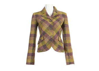 Lot 400 - Valentino Purple and Green Check Jacket, 2000s,...