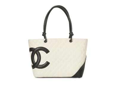 Lot 65 - Chanel White Cambon Ligne Tote, c. 2004-05,...