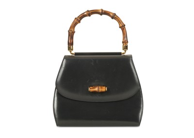 Lot 53 - Gucci Black Bamboo Top Handle Bag, c. 1994,...