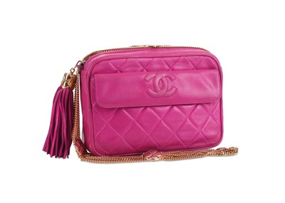 Lot 147 - Chanel Fuchsia Quilted Shoulder Bag, c....