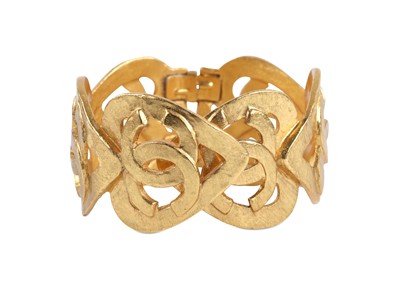 Lot 205 - Vintage Chanel Gold Heart Cuff, 1995 Spring...