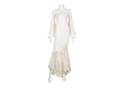 Lot 16 - Chanel Cream Crochet and Net Ensemble, Spring...