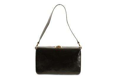 Lot 473 - Salvatore Ferragamo Black Patent Leather...