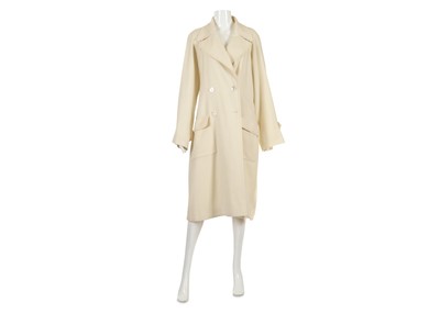 Lot 316 - Chanel Cream Wool Long Coat, 2010s, full...