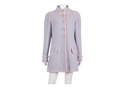 Lot 23 - Chanel Lilac Boucle Long Jacket, 2010s, with...