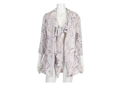 Lot 392 - Chanel Kimono Jacket, 2010s, abstract camellia...