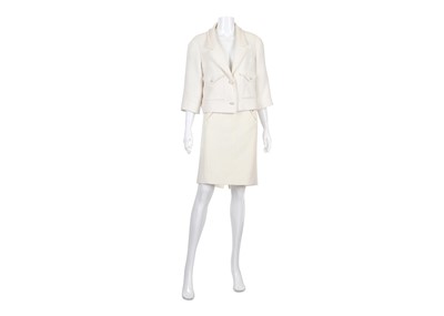 Lot 312 - Chanel Cream Boucle Skirt Suit, c. 2017, cream...