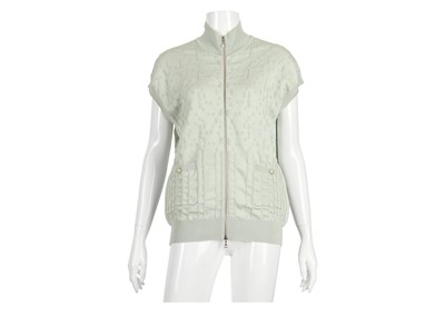 Lot 18 - Chanel Pale Green Cardigan, c. 2017, textured...