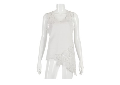 Lot 13 - Chanel White Crochet Top, 2010s, cotton body...