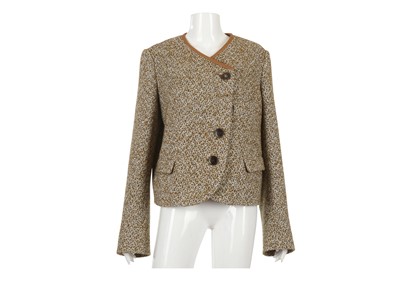 Lot 324 - Hermes Brown Speckled Wool Jacket, 1990s,...