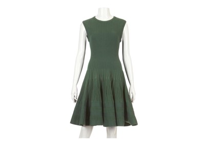 Lot 402 - Alaia Forrest Green Dress, sleeveless with...