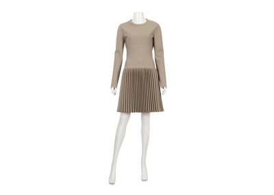 Lot 255 - Alaia Taupe Dress, long sleeves with...