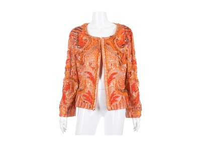 Lot 340 - Matthew Williamson Orange Embroidered Silk...
