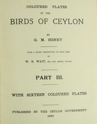 Lot 80 - Birds.- Bailey (H.H.) The Birds of Florida,...