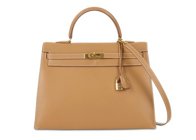 Lot 202 - Hermes Tan Barenia Kelly Sellier 35, c. 1997,...