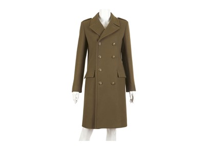 Lot 330 - Yves Saint Laurent Moss Green Coat, double...