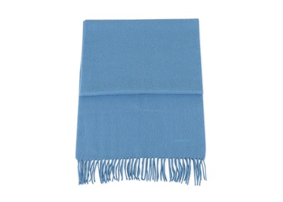 Lot 43 - Hermes Powder Blue Cashmere Scarf, fringe...