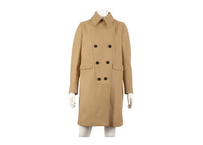Lot 331 - Givenchy Camel Wool Coat, tapered double...